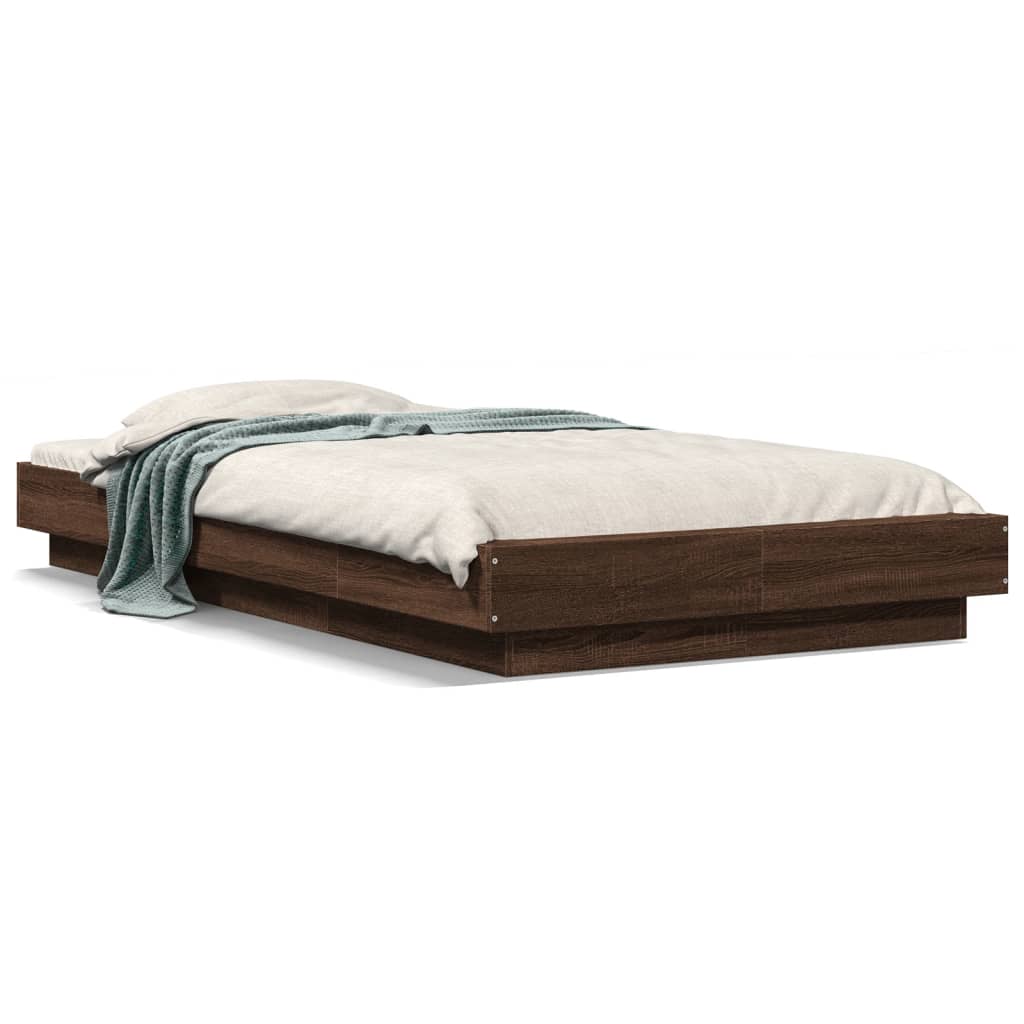 Giroletto Luci LED Rovere Marrone 75x190cm in Legno Multistrato | homemem39