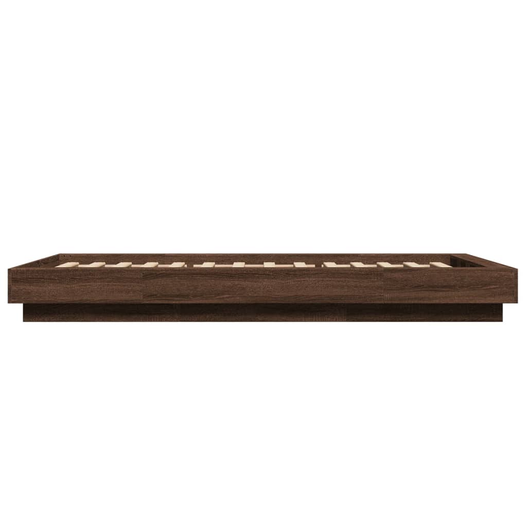 Giroletto Luci LED Rovere Marrone 75x190cm in Legno Multistrato | homemem39