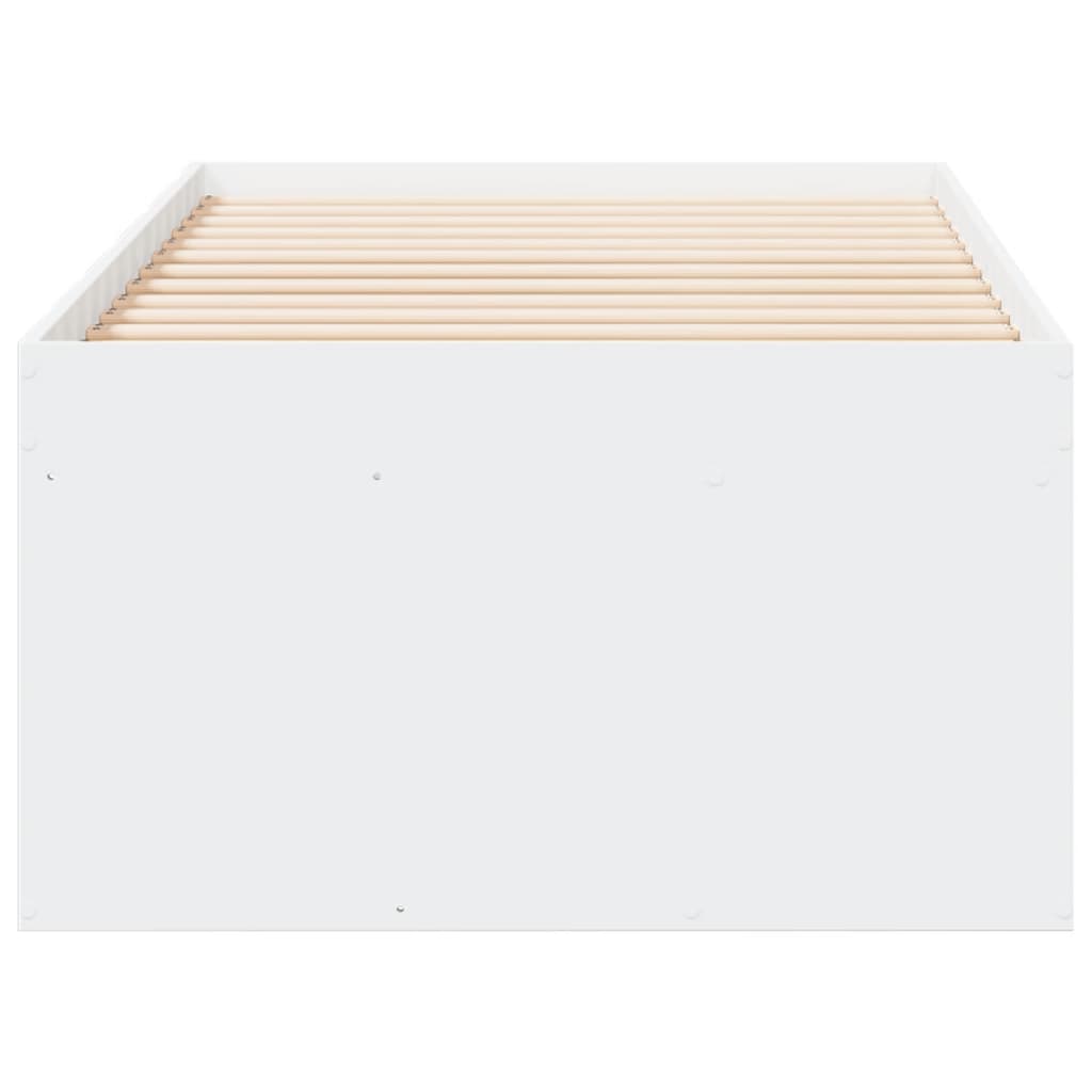 Divano Letto con Cassetti senza Materasso Bianco 90x200 cm - homemem39