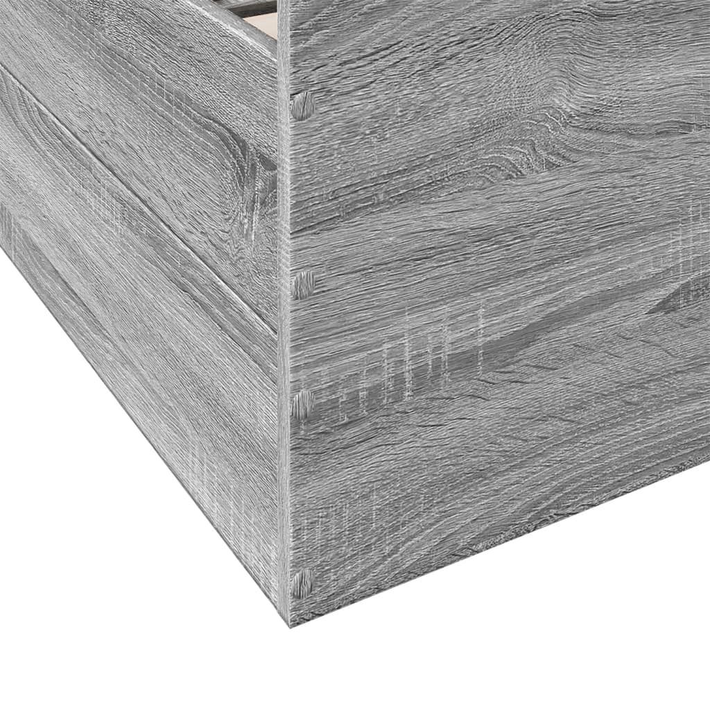 Giroletto Cassetti Grigio Sonoma 160x200 cm Legno Multistrato - homemem39