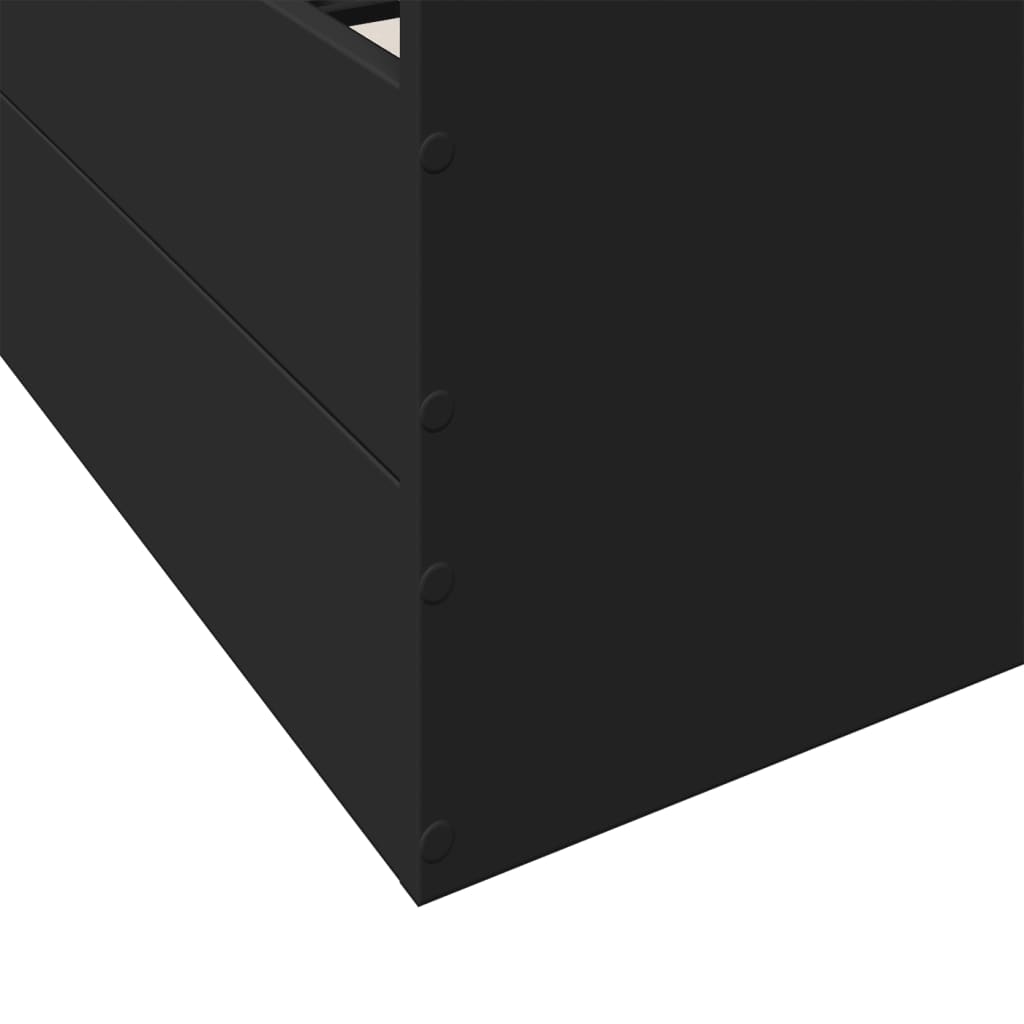 Giroletto con Cassetti Nero 150x200 cm in Legno Multistrato | homemem39
