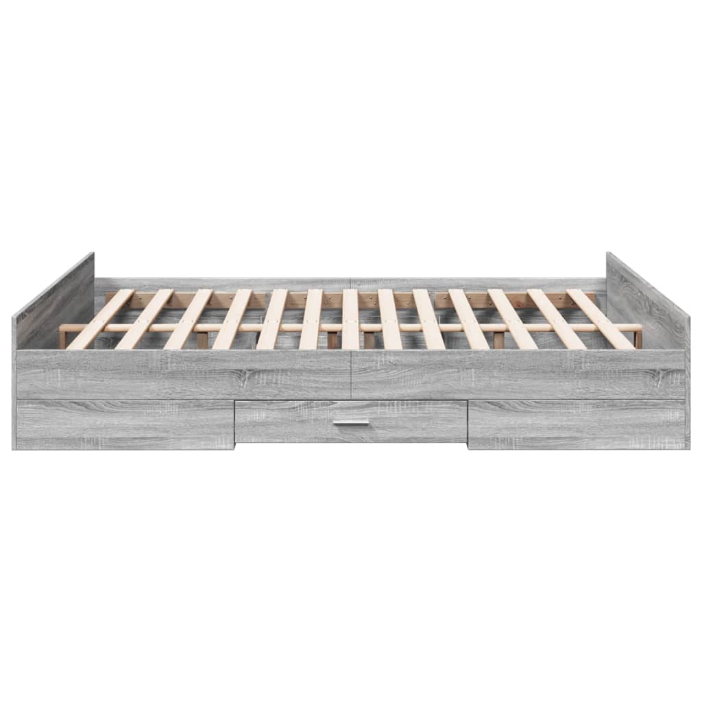Giroletto Cassetti Grigio Sonoma 150x200 cm Legno Multistrato | homemem39