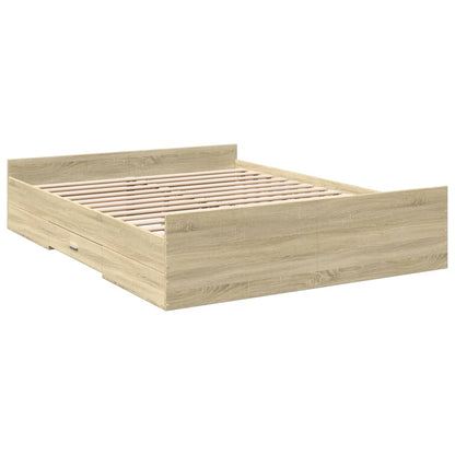 Giroletto Cassetti Rovere Sonoma 140x200 cm Legno Multistrato | homemem39
