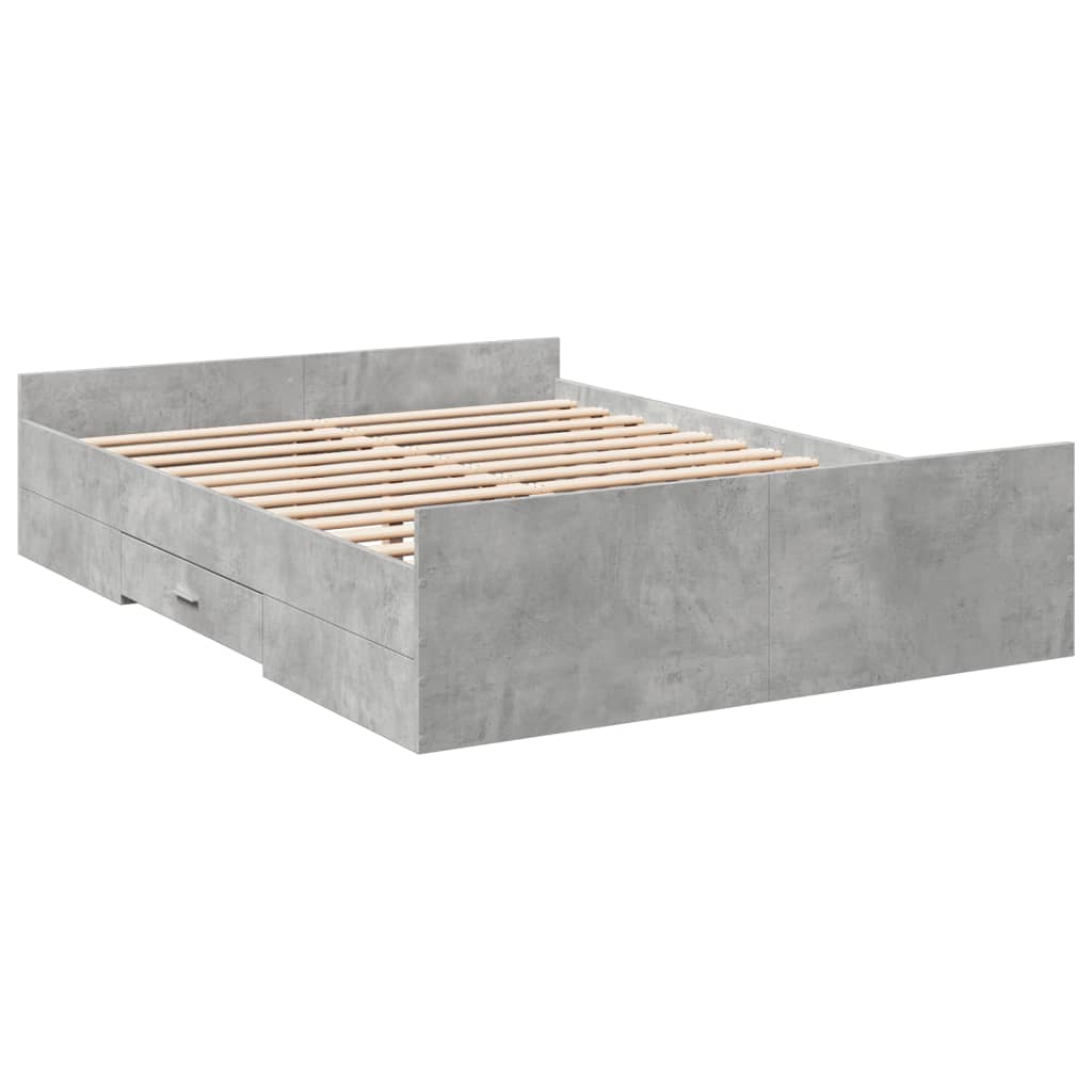 Giroletto Cassetti Grigio Cemento 120x200 cm Legno Multistrato - homemem39