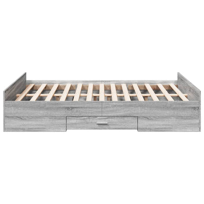 Giroletto Cassetti Grigio Sonoma 120x200 cm Legno Multistrato - homemem39