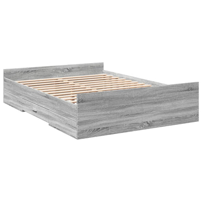 Giroletto Cassetti Grigio Sonoma 120x200 cm Legno Multistrato - homemem39