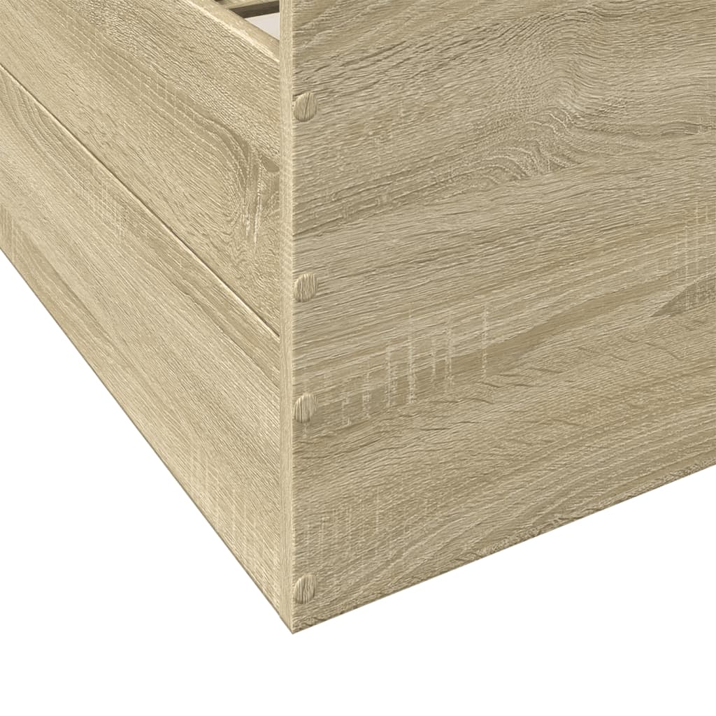 Giroletto Cassetti Rovere Sonoma 140x190 cm Legno Multistrato - homemem39