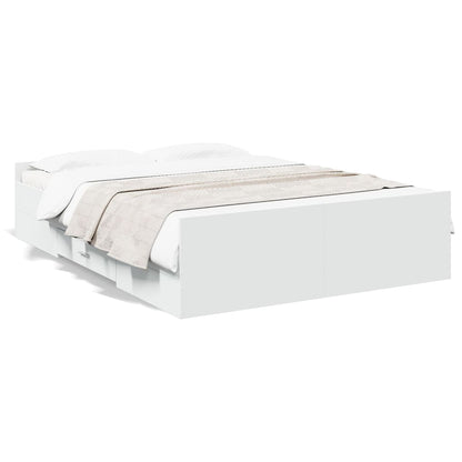 Giroletto con Cassetti Bianco 120x190 cm in Legno Multistrato | homemem39