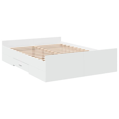 Giroletto con Cassetti Bianco 120x190 cm in Legno Multistrato | homemem39