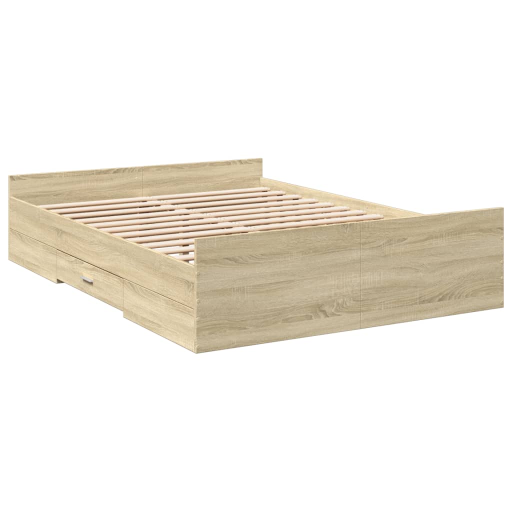 Giroletto Cassetti Rovere Sonoma 120x190 cm Legno Multistrato | homemem39