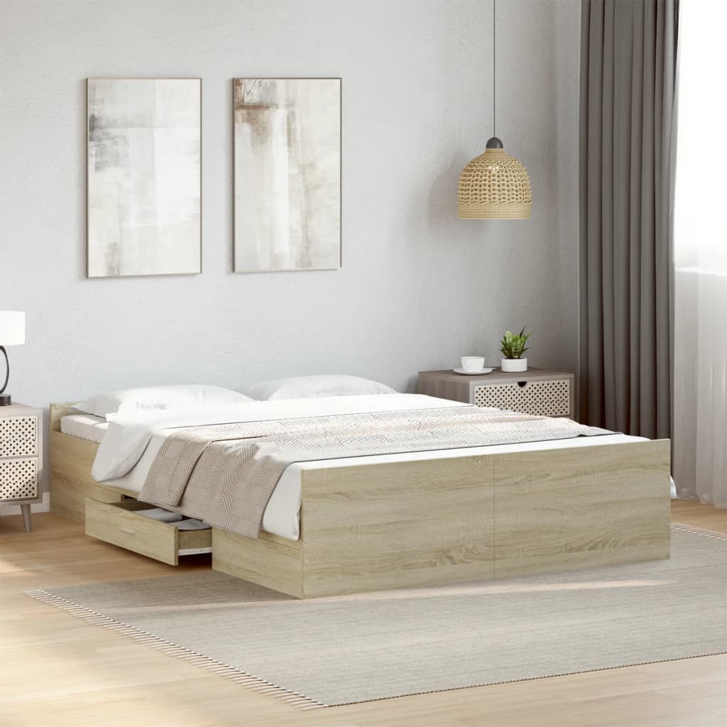 Giroletto Cassetti Rovere Sonoma 120x190 cm Legno Multistrato | homemem39
