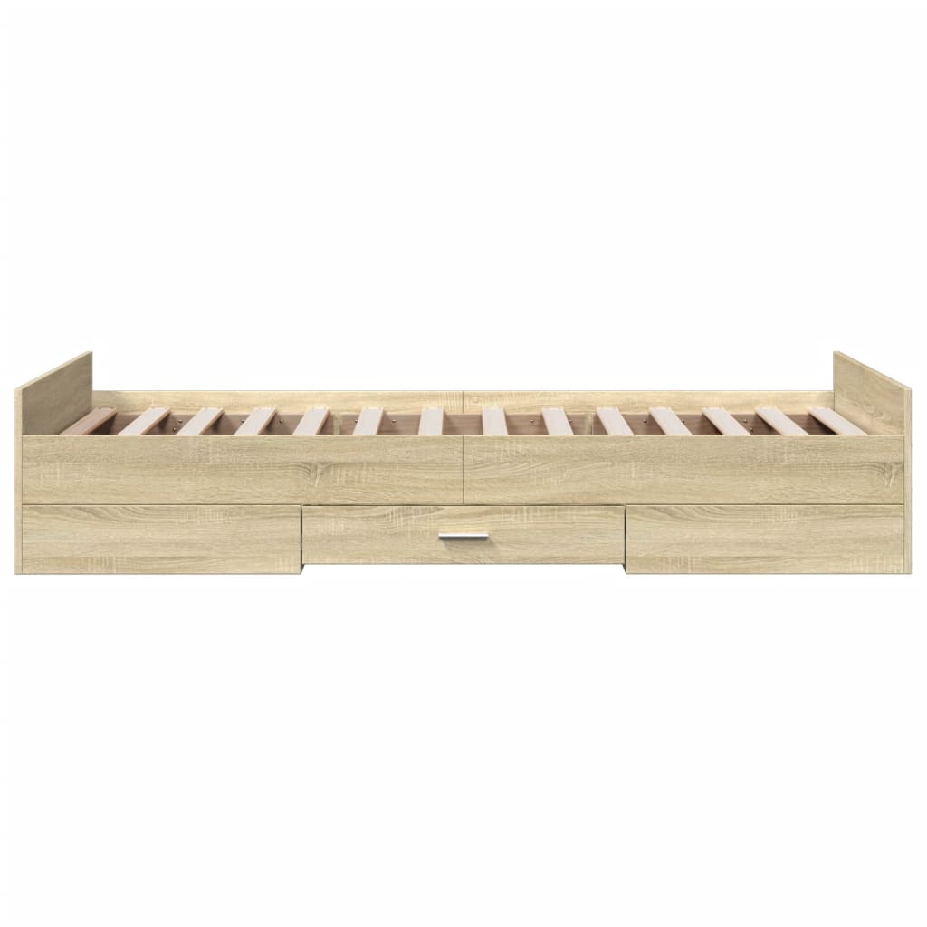Giroletto Cassetti Rovere Sonoma 100x200 cm Legno Multistrato | homemem39