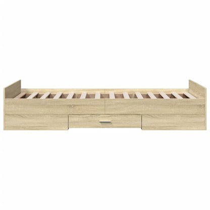 Giroletto Cassetti Rovere Sonoma 100x200 cm Legno Multistrato | homemem39