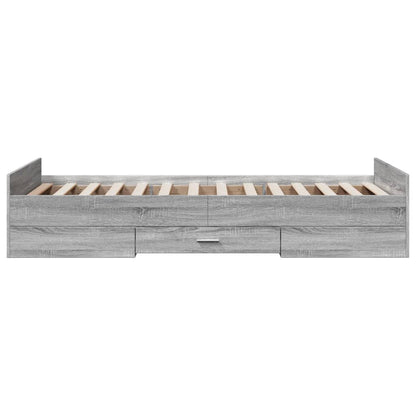 Giroletto Cassetti Grigio Sonoma 100x200 cm Legno Multistrato - homemem39