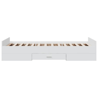 Giroletto con Cassetti Bianco 90x190 cm in Legno Multistrato | homemem39