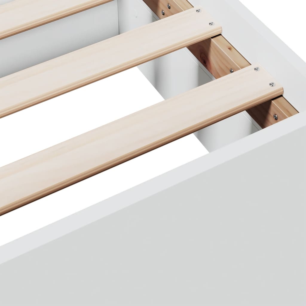 Giroletto con Cassetti Bianco 90x190 cm in Legno Multistrato | homemem39