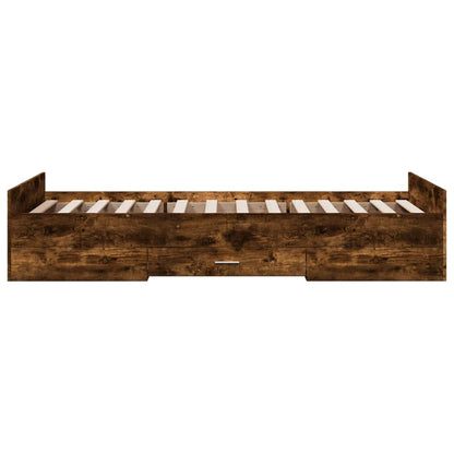 Giroletto con Cassetti Rovere Fumo 90x190 cm Legno Multistrato - homemem39