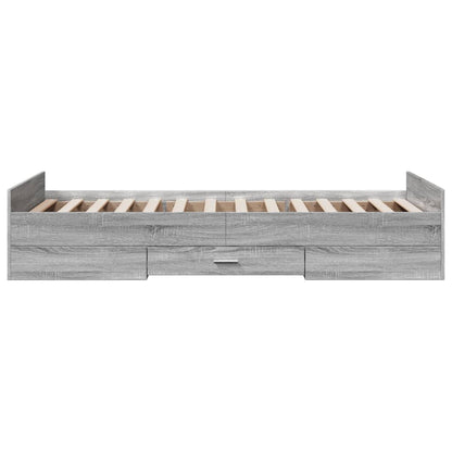Giroletto Cassetti Grigio Sonoma 90x190 cm Legno Multistrato - homemem39