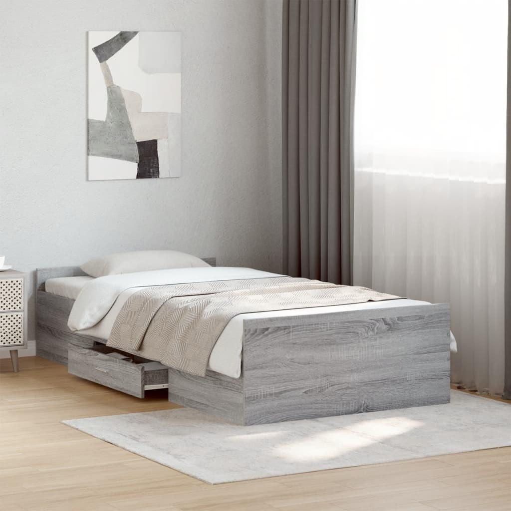 Giroletto Cassetti Grigio Sonoma 75x190 cm Legno Multistrato | homemem39