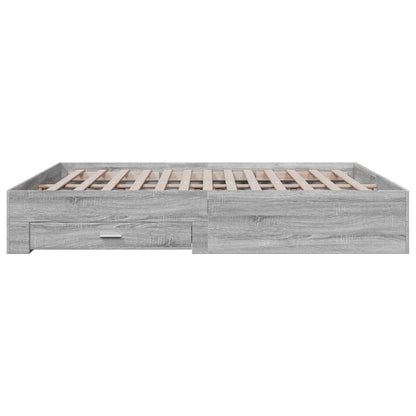 Giroletto Cassetti Grigio Sonoma 200x200 cm Legno Multistrato - homemem39