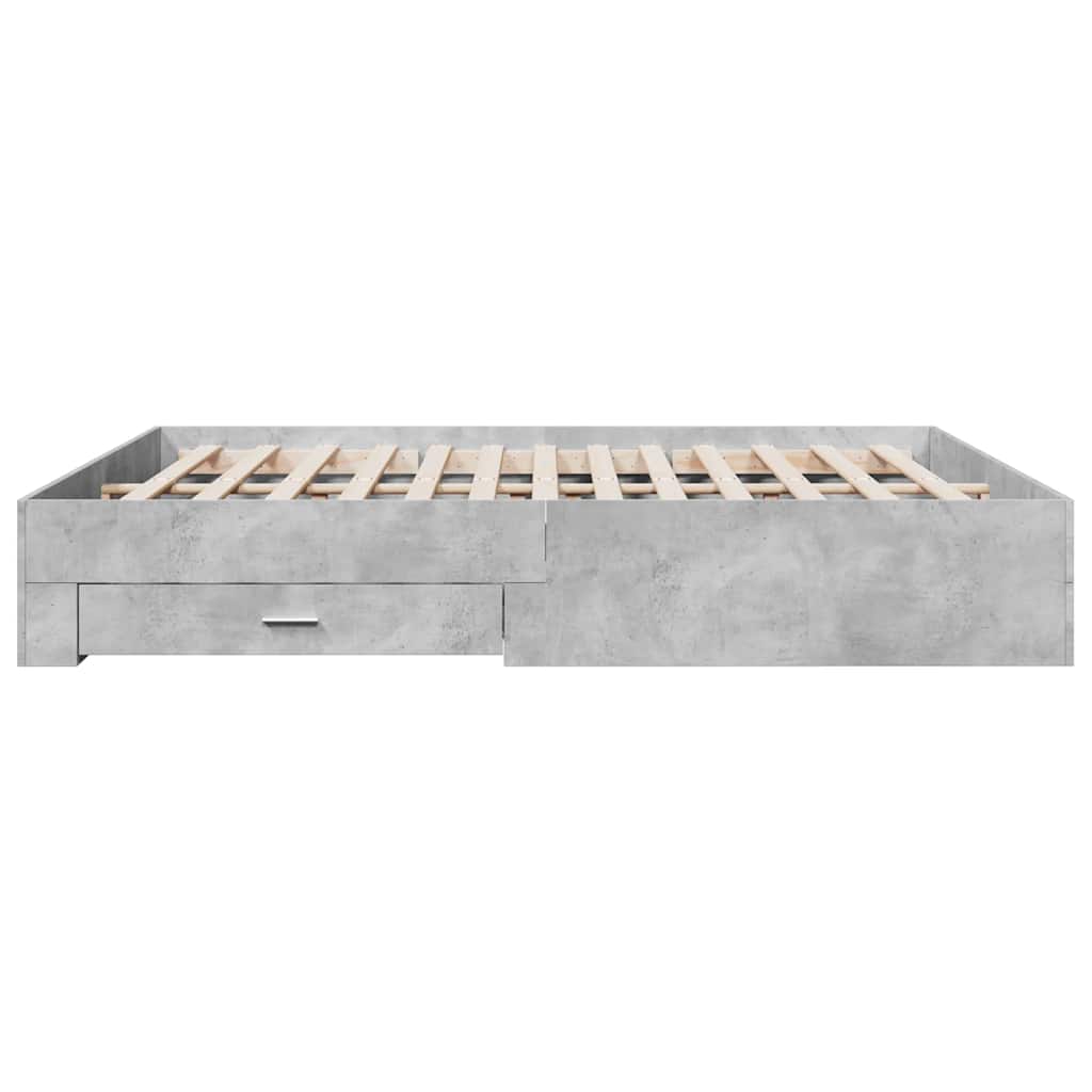 Giroletto Cassetti Grigio Cemento 180x200 cm Legno Multistrato | homemem39