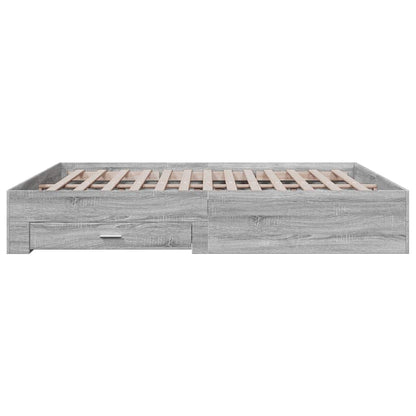 Giroletto Cassetti Grigio Sonoma 180x200 cm Legno Multistrato | homemem39