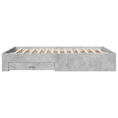 Giroletto Cassetti Grigio Cemento 160x200 cm Legno Multistrato | homemem39