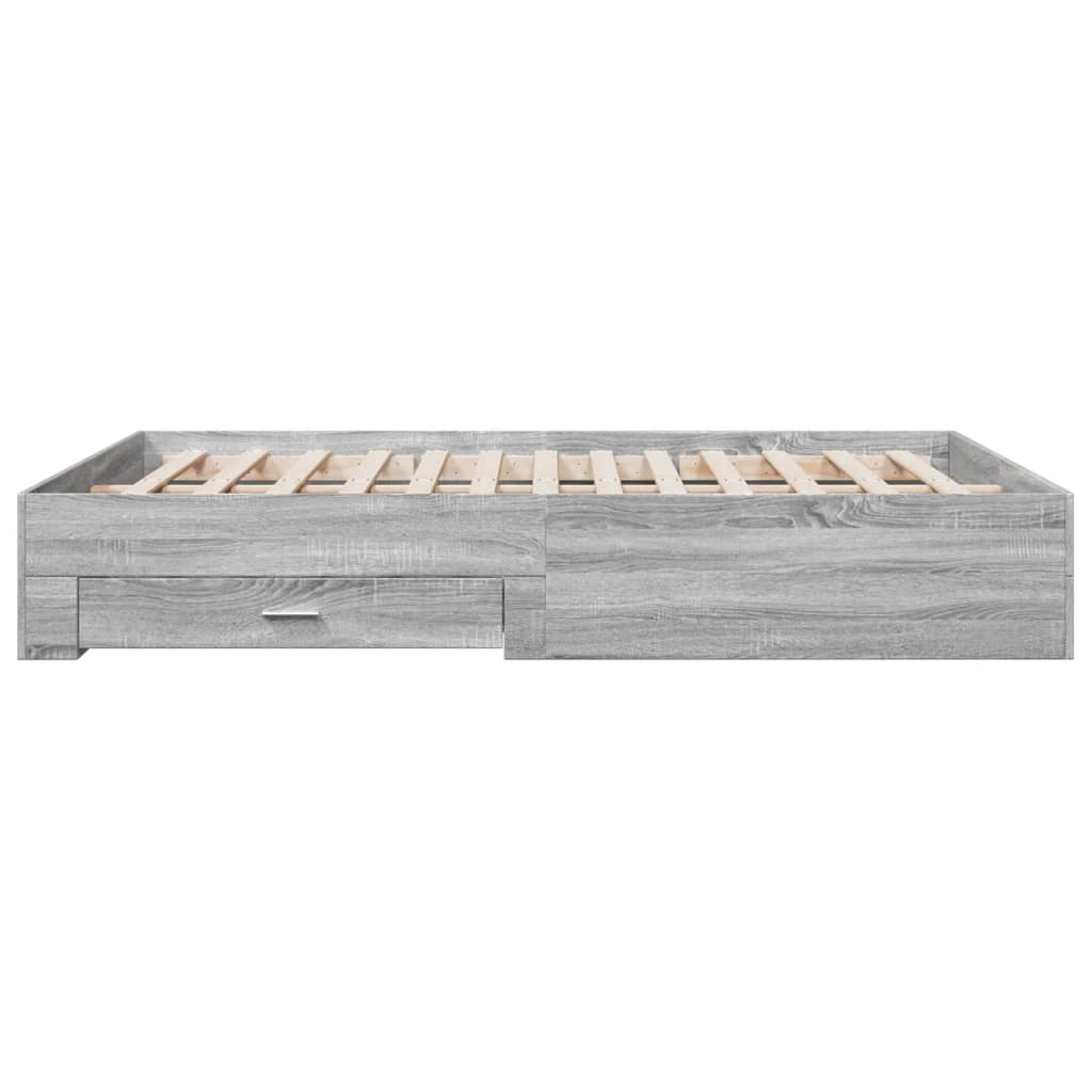 Giroletto Cassetti Grigio Sonoma 150x200 cm Legno Multistrato - homemem39