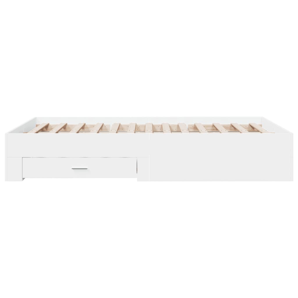 Giroletto con Cassetti Bianco 120x200 cm in Legno Multistrato | homemem39