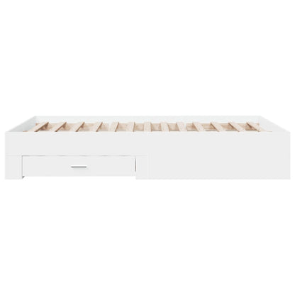 Giroletto con Cassetti Bianco 120x200 cm in Legno Multistrato | homemem39