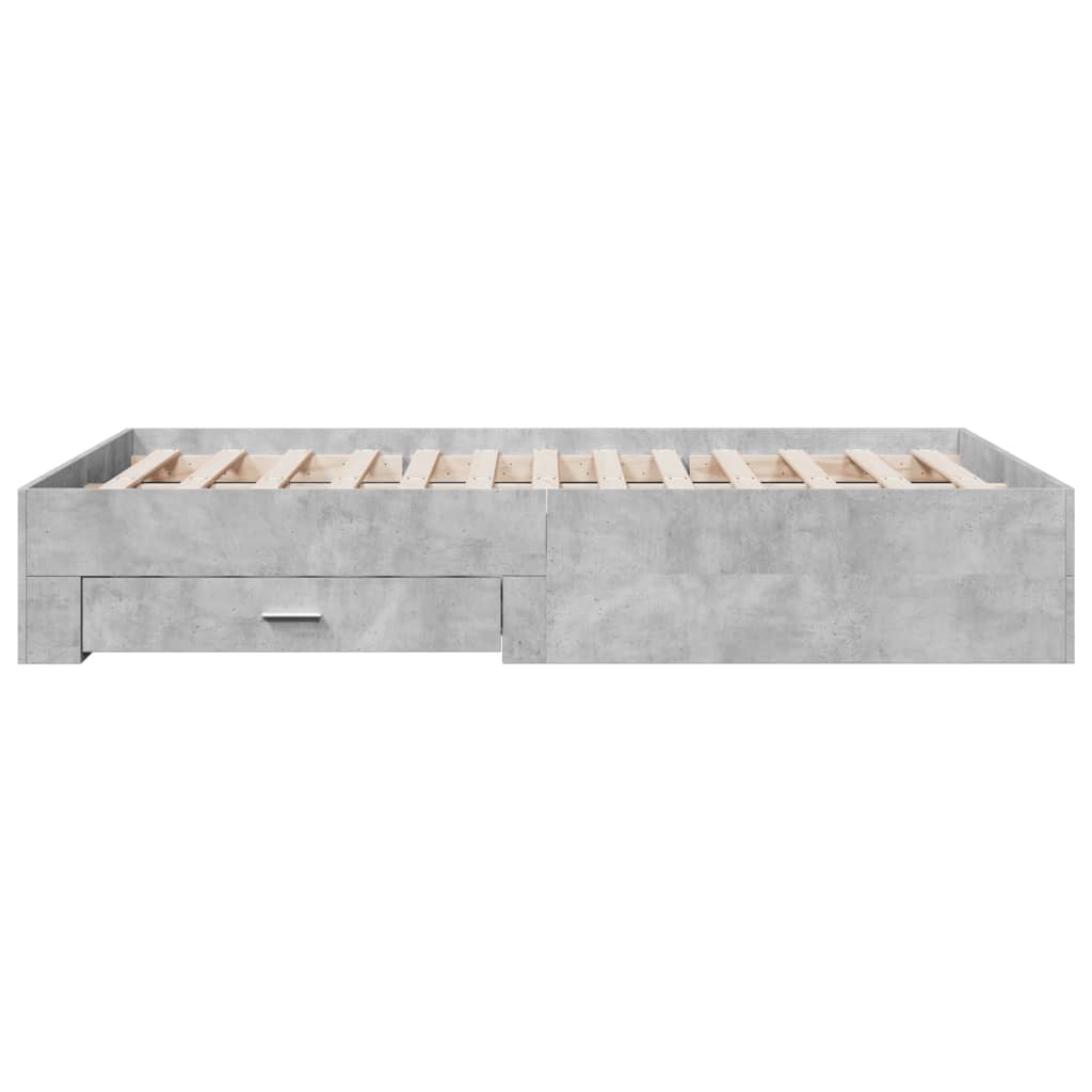 Giroletto Cassetti Grigio Cemento 120x200 cm Legno Multistrato - homemem39