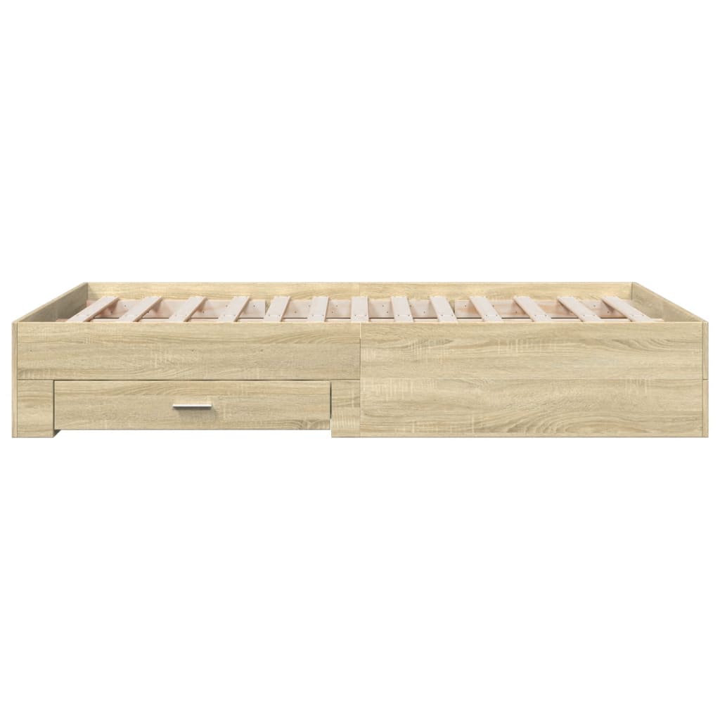 Giroletto Cassetti Rovere Sonoma 140x190 cm Legno Multistrato - homemem39