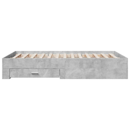 Giroletto Cassetti Grigio Cemento 140x190 cm Legno Multistrato - homemem39