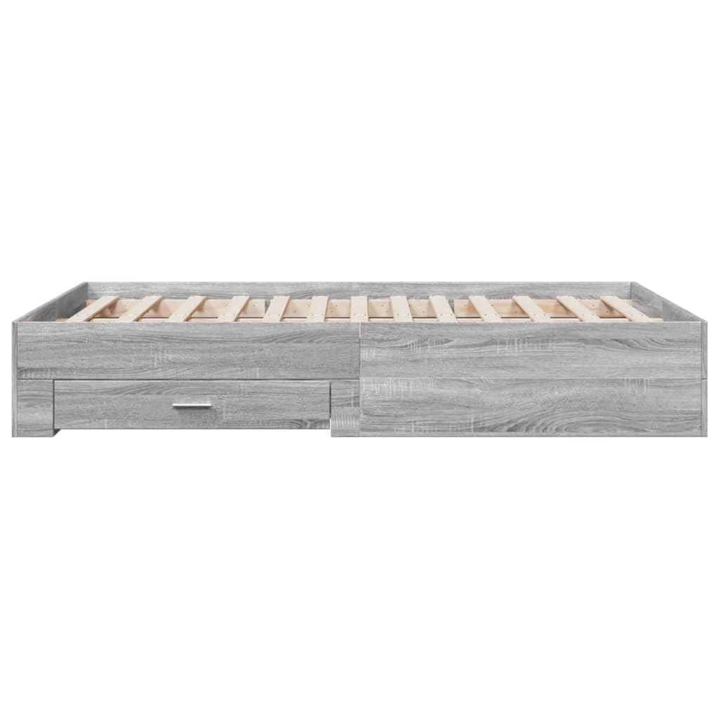 Giroletto Cassetti Grigio Sonoma 140x190 cm Legno Multistrato - homemem39