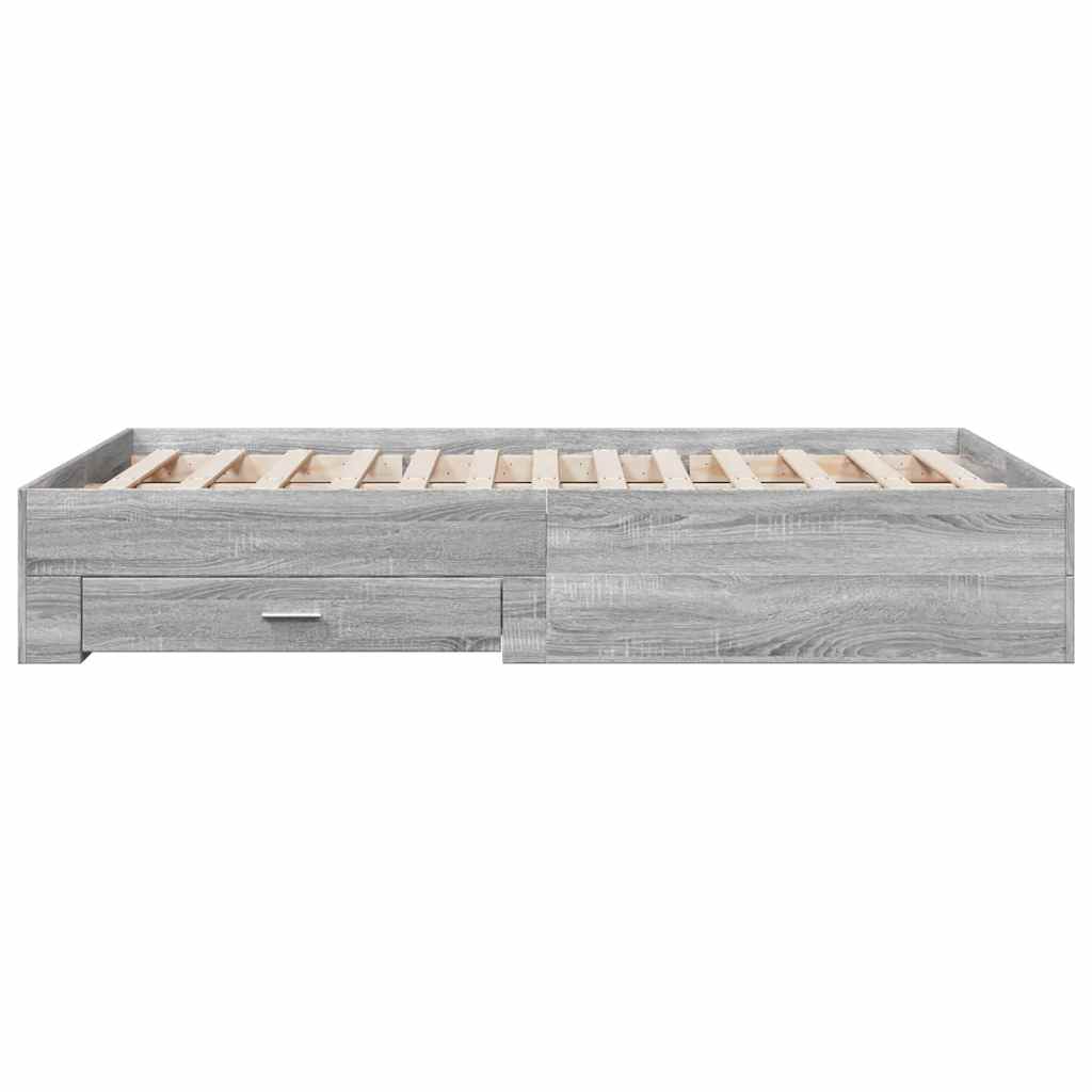 Giroletto Cassetti Grigio Sonoma 135x190 cm Legno Multistrato