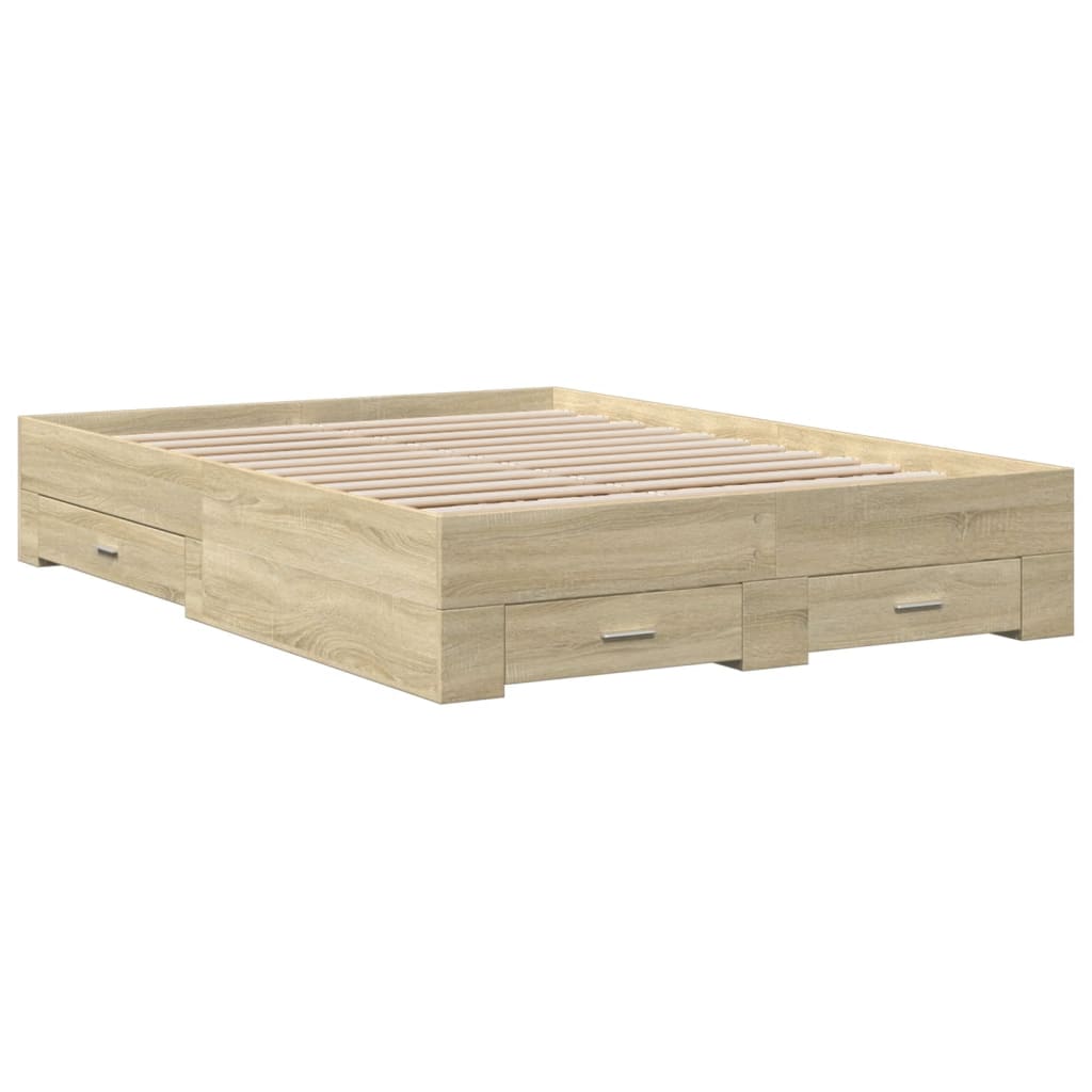 Giroletto Cassetti Rovere Sonoma 120x190 cm Legno Multistrato - homemem39