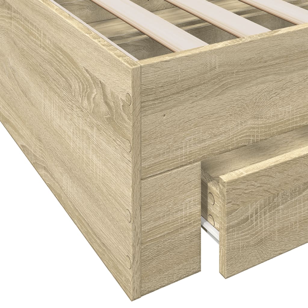Giroletto Cassetti Rovere Sonoma 120x190 cm Legno Multistrato - homemem39