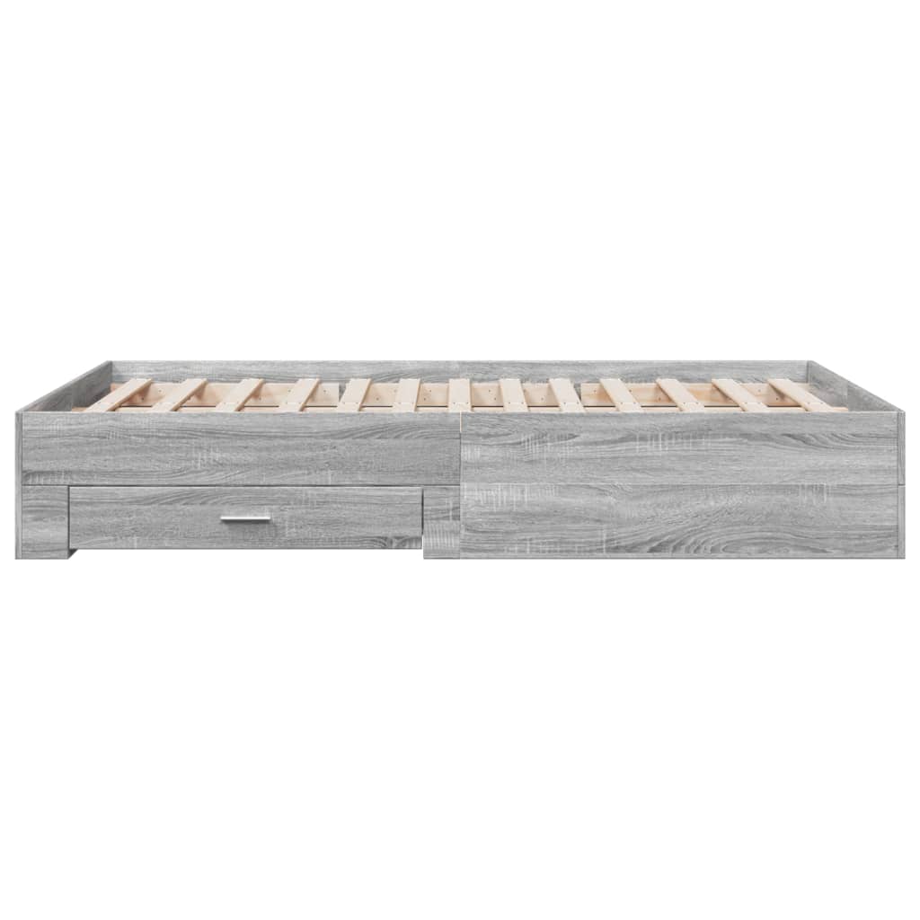 Giroletto Cassetti Grigio Sonoma 120x190 cm Legno Multistrato