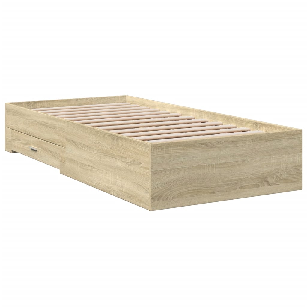 Giroletto Cassetti Rovere Sonoma 100x200 cm Legno Multistrato - homemem39