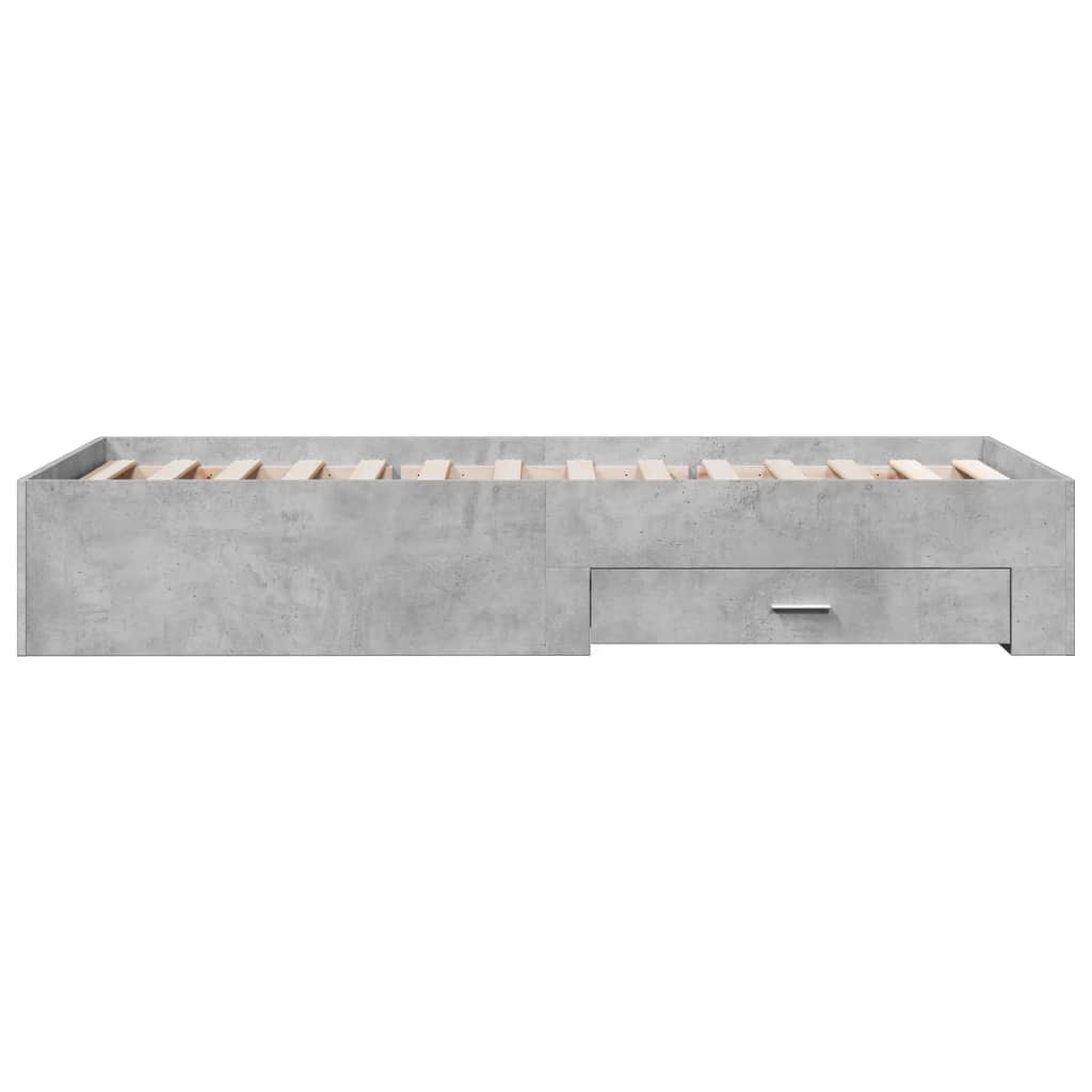Giroletto Cassetti Grigio Cemento 100x200 cm Legno Multistrato - homemem39