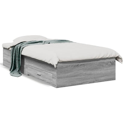 Giroletto Cassetti Grigio Sonoma 100x200 cm Legno Multistrato | homemem39