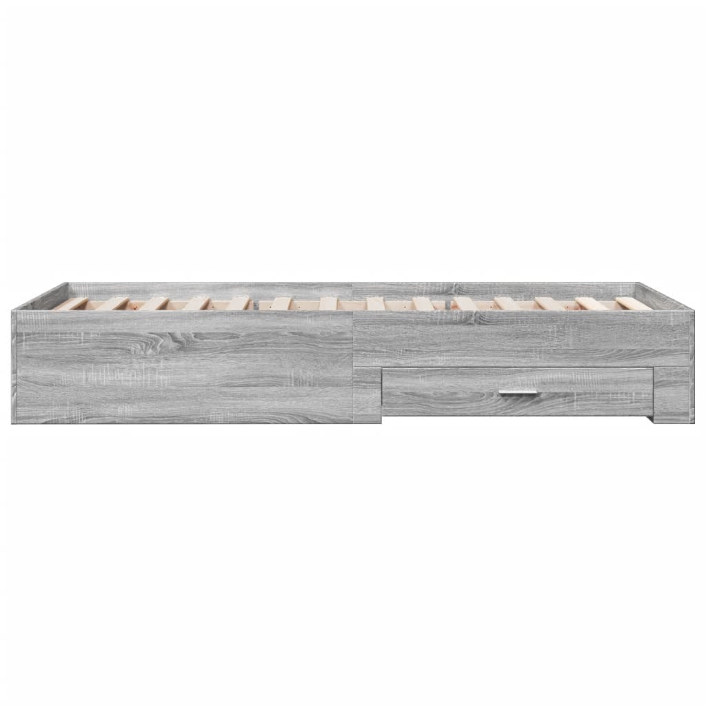 Giroletto Cassetti Grigio Sonoma 100x200 cm Legno Multistrato | homemem39