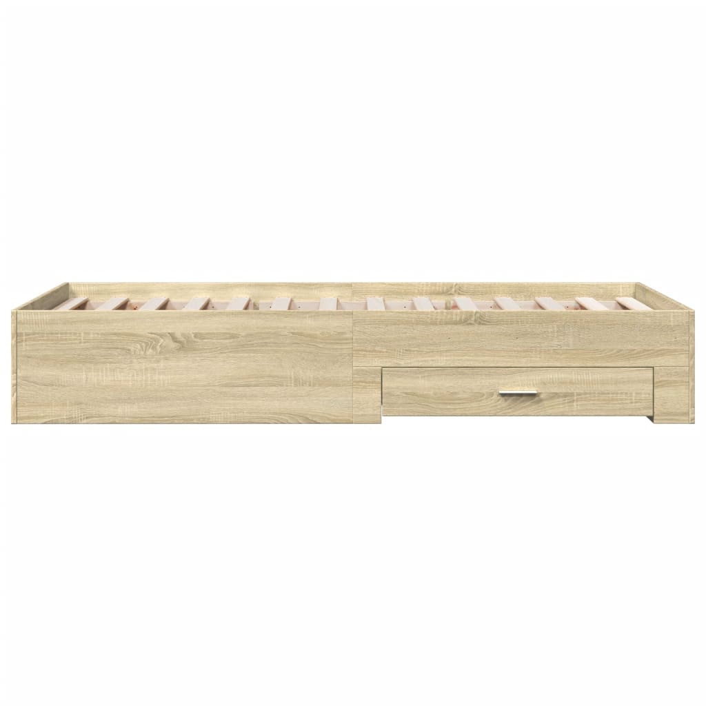 Giroletto Cassetti Rovere Sonoma 90x200 cm Legno Multistrato - homemem39