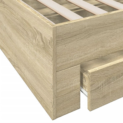 Giroletto Cassetti Rovere Sonoma 90x200 cm Legno Multistrato - homemem39