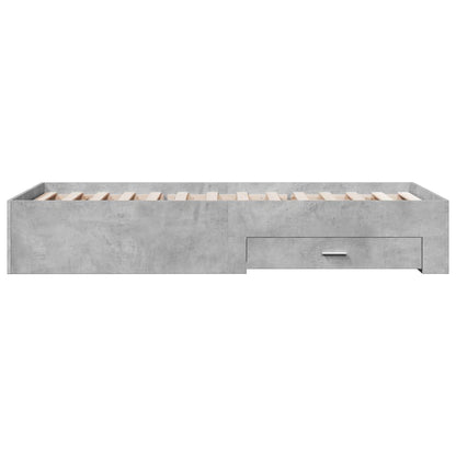 Giroletto Cassetti Grigio Cemento 90x200 cm Legno Multistrato - homemem39