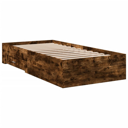 Giroletto con Cassetti Rovere Fumo 90x200 cm Legno Multistrato | homemem39