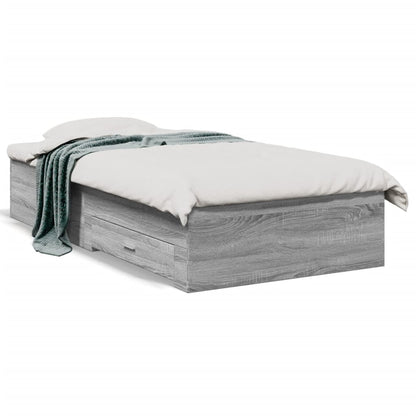 Giroletto Cassetti Grigio Sonoma 90x200 cm Legno Multistrato | homemem39