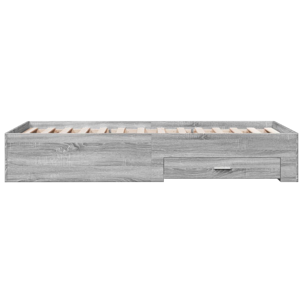 Giroletto Cassetti Grigio Sonoma 90x200 cm Legno Multistrato | homemem39