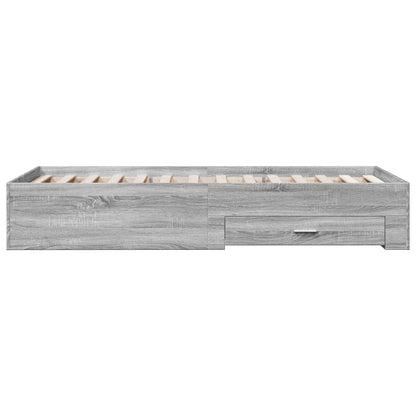 Giroletto Cassetti Grigio Sonoma 90x200 cm Legno Multistrato | homemem39