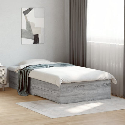 Giroletto Cassetti Grigio Sonoma 90x200 cm Legno Multistrato | homemem39